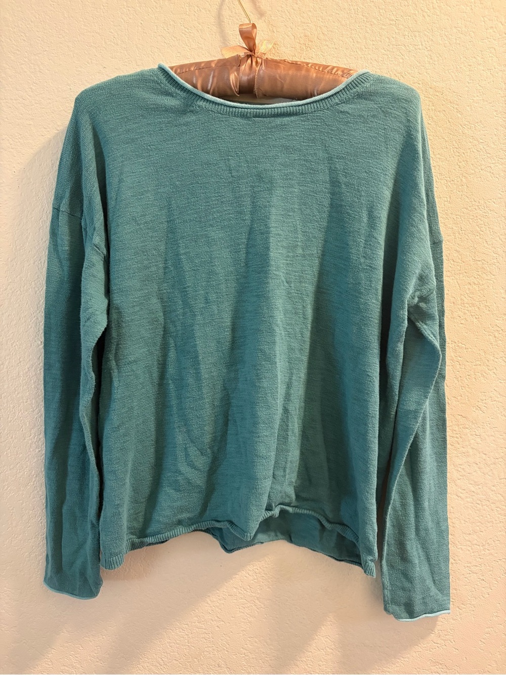 Relaxed Teal Crewneck Sweatshirt